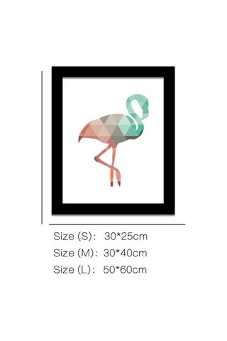 Suntek Tuval Modern Dekor Duvar Sanatı Boyama Resim Flamingo