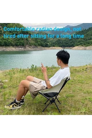 Ambition Açık Katlanır Sandalye Ay Sandalye Yüksek Sırt Yatar Beyaz