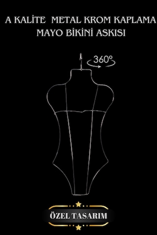 Mayo Askısı Metal Krom Vücut Şekilli Bikini İç Çamaşır Askısı Diğer