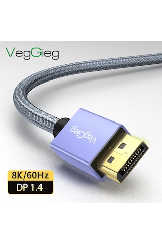 Veggieg 8k/60hz 4k/165hz 2k/240hz Displayport 1.4 Kablo 5 Metre