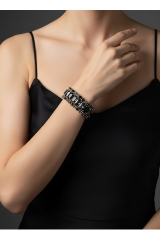 Valmont Accessories Kadın Altın Renk Siyah - Antrasit Taşlı Üçlü Bileklik Seti Valmont Accessories Kadın Altın Renk Siyah - Antrasit Taşlı Üçlü Bileklik Seti