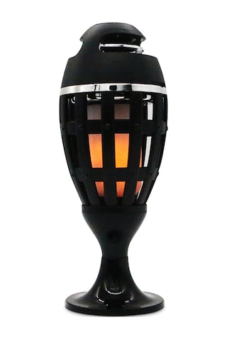 Xindoker Siyah Led Alev Işıklı Bluetooth Hoparlör, Taşınabilir Bass Ses Sistemi, Elden Kurtarma Mikrofonlu, Ev/outdoor/parti Kullanıma Uygun