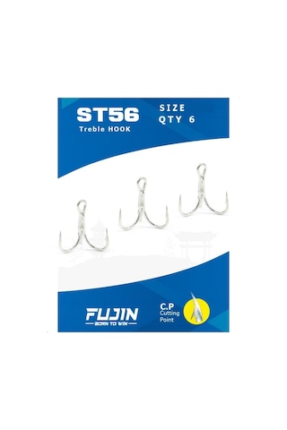 Fujin St56 Üçlü Maket Balık Iğnesi Nickel Ülü Kanca