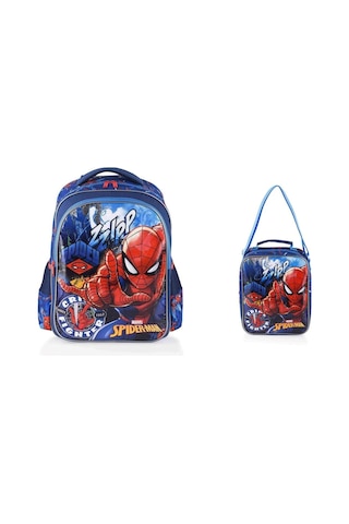 Spiderman Ilkokul Çantası Due Fıghter Ve Beslenme Çantası Çok Renkli