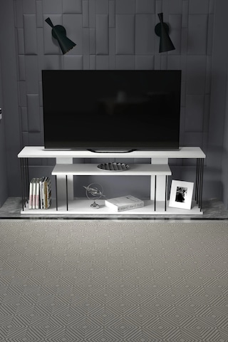 Gzd Plus Tv Ünitesi Beyaz 140 Cm Çok Renkli