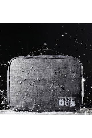 Xindoker Büyük Boy Lacivert Kullanıma Pratik Dayanıklı Kullanıma Pratik Çok Amaçlı Dijital Aletler Ve Veri Kabloları Depolama Çantası Lacivert