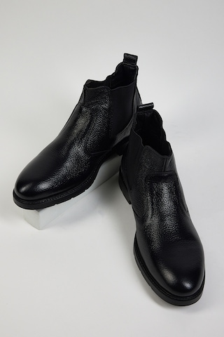Tonny Black Erkek Siyah Tonny Black Rahat Kalıp Hakiki Deri Erkek Bot