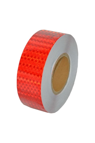 Nyf Fosfor Bant Petekli Reflektiv 5,5 Cm X 50 Mt Kırmızı E Belgeli Bx14 066