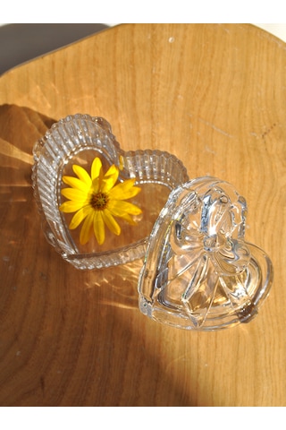 Kalpli Kurdele Cam Şekerlik Hediyelik Kapaklı Takı - 1 Adet