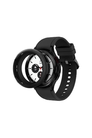 Spigen Samsung Uyumlu Galaxy Watch 4 Classic 46mm İle Uyumlu Kılıf Liquid Air Matte Black