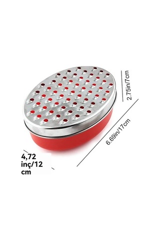 Createtech Peynir Rendesi 2 Taraflı Sebze Dilimleyici - Paslanmaz Çelik Gri - Turuncu