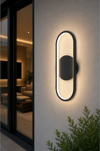 Zzez Aplik Modern Tasarım Siyah Renk - Gün Işığı Ledli Banyo - Mutfak - Salon Led Duvar Aplik
