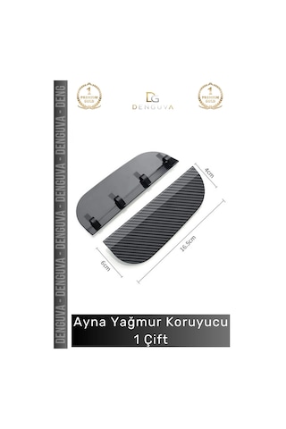 Aynakoruyucu Araba Yan Ayna Yağmur Koruyucu Estetik Karbon Tasarım Koruyucu Siper Karbon Desenli
