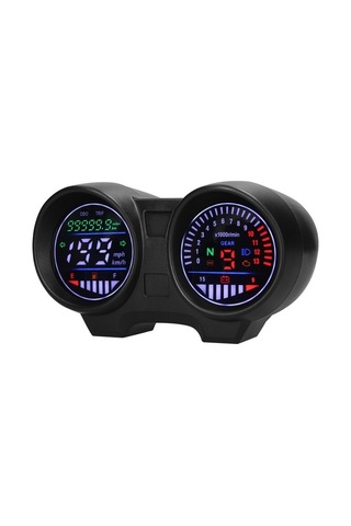 Pazly Led Motosiklet Hız Göstergesi Ve Kilometre Sayacı 13000rpm Model Lmk00057 Siyah