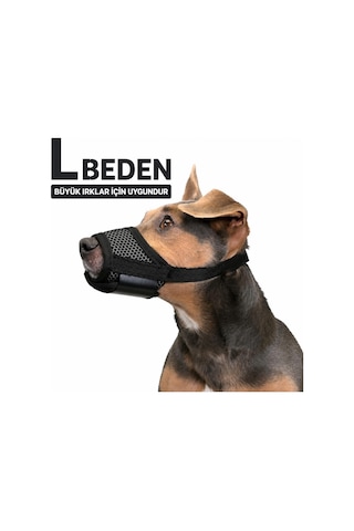 Valkyrie L Beden Köpek Ağızlığı Fileli Nefes Alabilen Ayarlanabilir Cırtlı Güvenli Köpek Ağızlığı