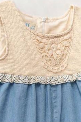 Miniğimin Cicileri Dantel Detaylı Rahat Kız Bebe Yumuşak Dokulu Tulum - Açık Mavi Açık Mavi-75620