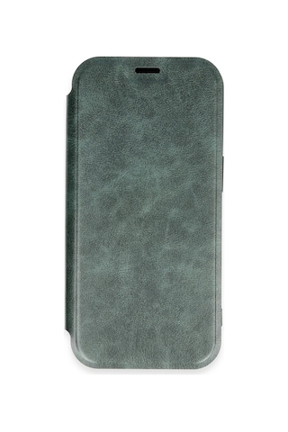 Newface Apple iPhone Uyumlu 16 Pro Max Kılıf Flip Cover - Semeglbl - 46 Koyu Yeşil