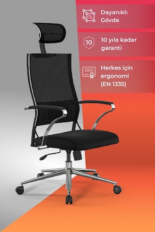 Ergolife Sit Air-180 Ergonomik Yönetici Koltuğu / Ofis Sandalyesi - 574.5d.40.2a2 Çok Renkli