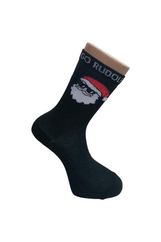 3'lü Set Pamuklu Yılbaşı Erkek Soket Çorap - Çok Renkli Mavi