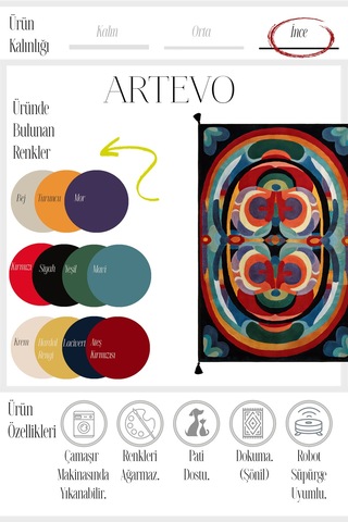 Artevo 05 Renkli Püsküllü Siyah Soyut Desenli Halı Modern Mutfak Koridor Oturma Odası Salon Halısı Renkli K