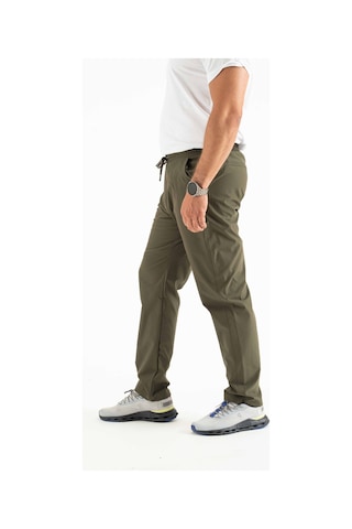 Longberg Erkek Beli Lastikli Bağcıklı Mevsimlik Jogger Spor Pantolon Haki