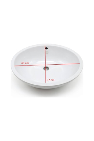 Ece Banyo - Tezgah Altı Hilton Lavabo 46 Cm Beyaz - 3095