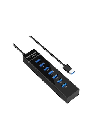 Plentiful 7 Port Usb Çoğaltıcı Usb 3.0 Hızlı Aktarım 1 Metre Kablo Usb Hub Çoğaltıcı