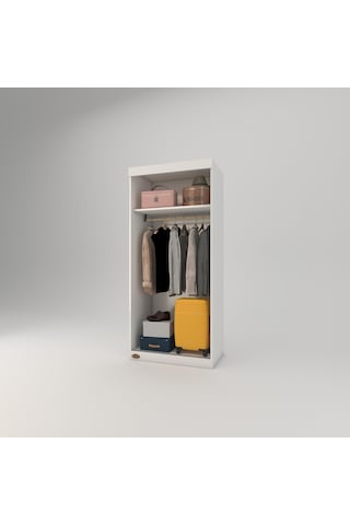 Kenzlife Gardırop Sürgülü Kapaklı Kapılı Karanfil080 Byz Gardolap Dolap