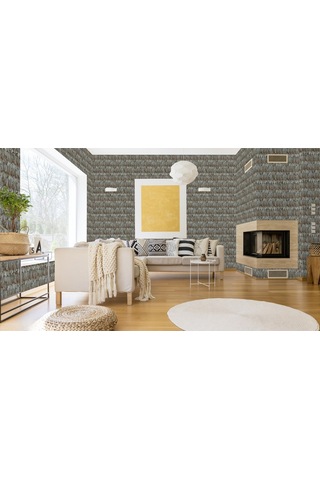 Tropicano Modern Kuş Tüyü Desenli Duvar Kağıdı 9913-5, Kahverengi Ce, Iso 9001, Iso 10002