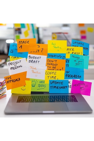 Akıllı Not Kağıdı - 7x10 Cm 100 Sayfa - Sarı - Yapışkansız Post-it