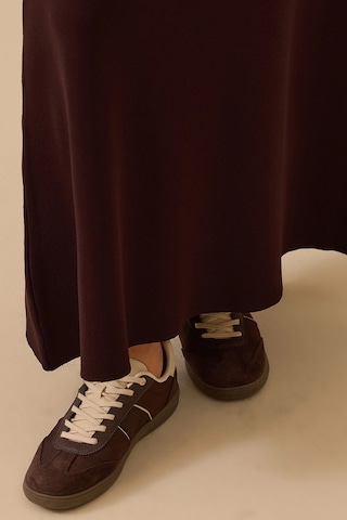 Seçil Kadın Düz Kesim Triko Etek 1013 Kahverengi Kahverengi