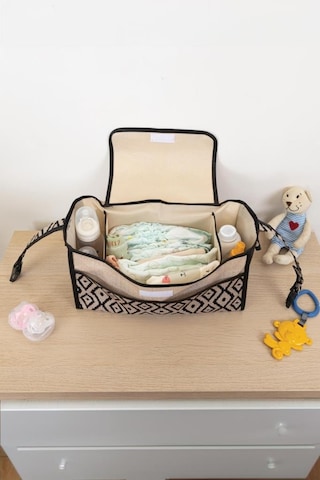 Bebek Arabası Çantası Düzenleyici, Organizer El Çantası, 37x12x19 Cm Bej
