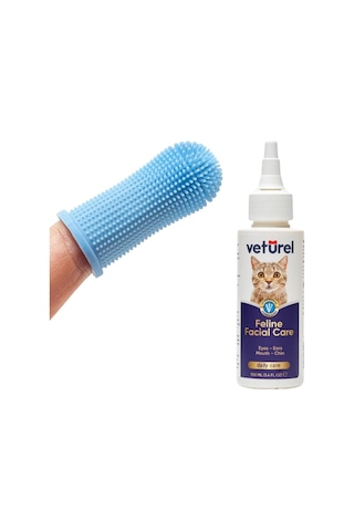 Kedi Akne Bakım Set Çene Aknesi Çene Yarası Siyah Nokta Silikon Yumuşak 360 Bpa'sız Parmak Fırç