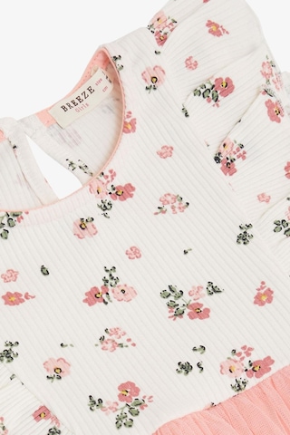 Breeze Kız Bebek Elbise Çiçekli Tüllü Fırfırlı 9 Ay-3 Yaş, Ekru Ekru