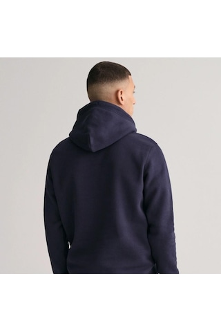 Gant Erkek Lacivert Regular Fit Kapüşonlu Sweatshirt-lacivert Lacivert