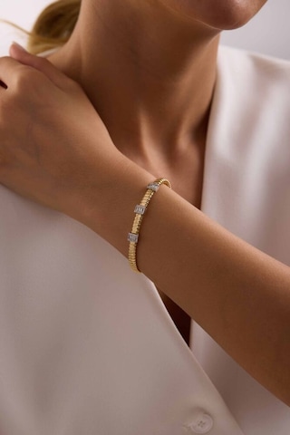 İtaly Model Özel Tasarım Altın Baget Bileklik 18 Cm - 5 Mm T13992 Renkli