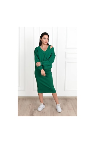 Koza Butik Kadın Askılı Sweatshirtli Elbise 3711-23 001