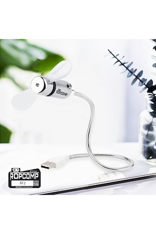 Ropcomp Mini Usb Led Fan + Type-c Dönüştürücü 1