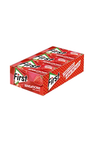 First Sensations Çilek Karamel Aromalı Sakız 12 x 27 G