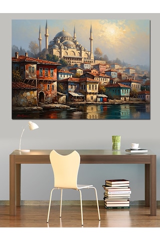 Ahşap Tablo İstanbul Boğazı Ve Tarihi Evler