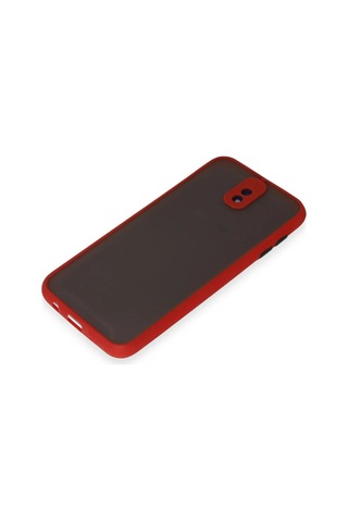 Newface Samsung Galaxy Uyumlu J7 Pro / J730 Kılıf Montreal Silikon Kapak Glblseme - 38 - Kırmızı