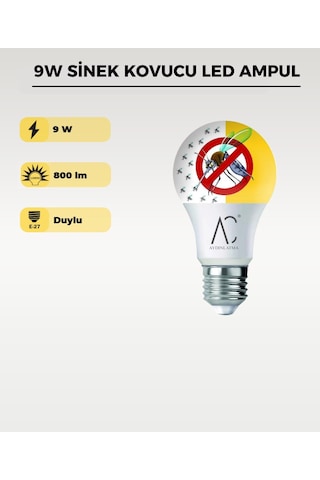 Sivrisinek Kovucu 9w Led Ampul E27 Uv Teknolojili Sinek Önleyici 1 Adet