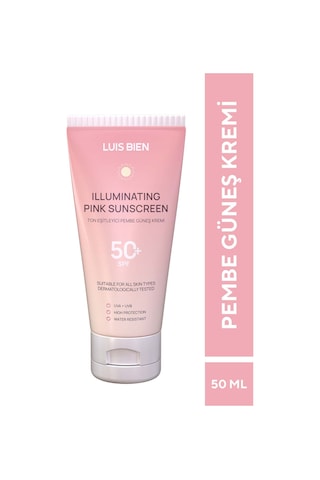 Luis Bien SPF 50+ Ton Eşitleyici Pembe Güneş Kremi 50 ML