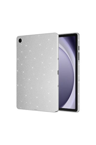 More Tr Galaxy Tab S9 Fe Simli Parlak Görünümlü Uyumlu Tablet Koton Kılıf-gümüş Tablet Kılıfı