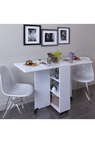 Dekorfim DF01110B Pratik Portatif Katlanır Masa Mutfak ve Yemek Masası