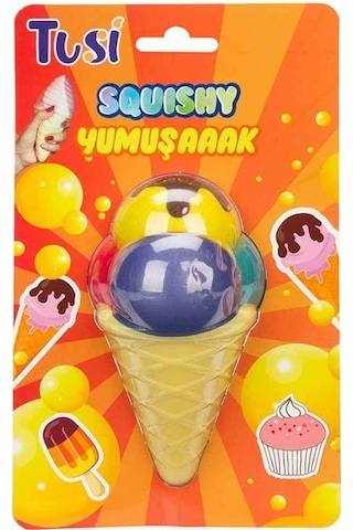 Squishy Top Dondurma: Slow Rising Stres Topu Büyük Boy Yumuşacık Figür Meyve