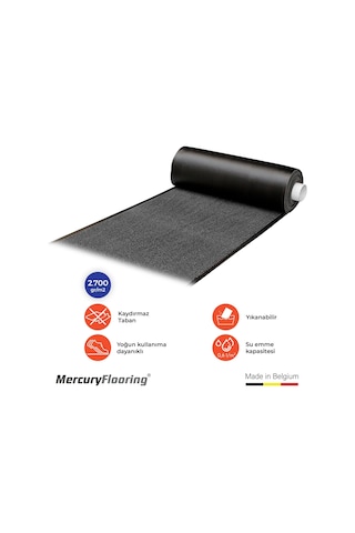 Hafızoğlu Plastik Faro Gri - Bordo Nem Ve Toz Alıcı Giriş Paspası Yolluk En 90 Cm - 120 Cm