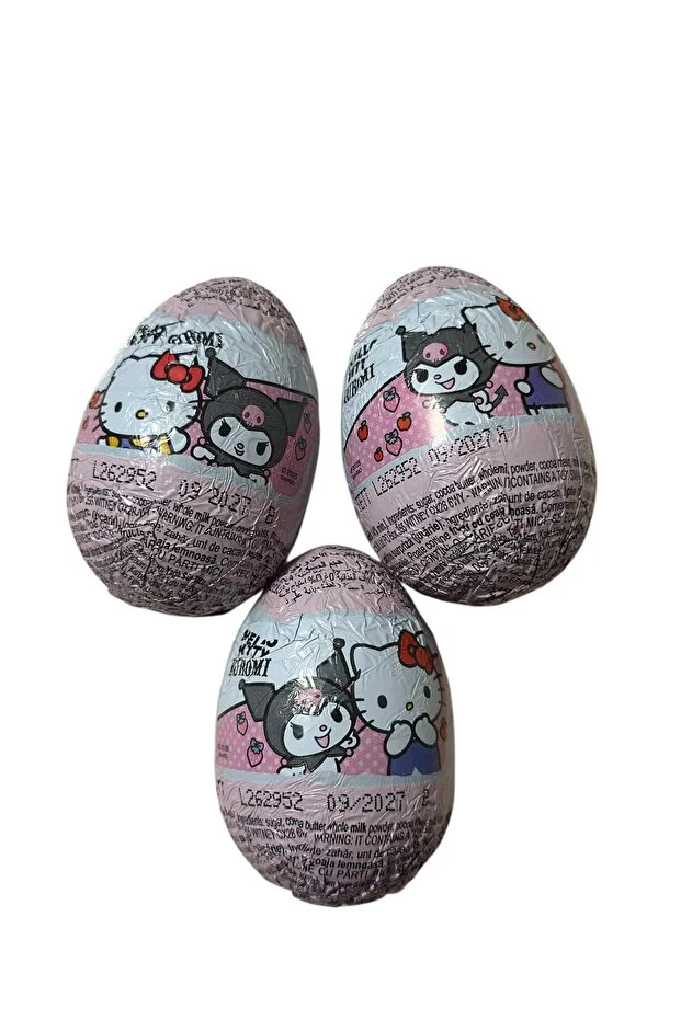 Zaini Hello Kitty Kuromi Sütlü Çikolatalı Sürpriz Yumurta 1 Adet Eğlenceli Lezzet