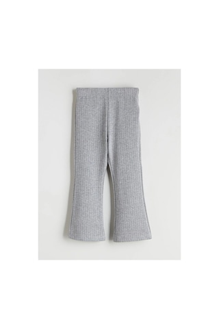 LC Waikiki Lcw Kids Beli Lastikli İspanyol Paça Kız Çocuk Tayt Grey Strıped