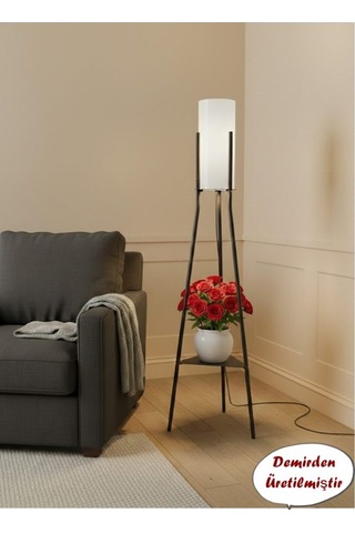 Luz Siyah Raflı Lambader 4011 Metal